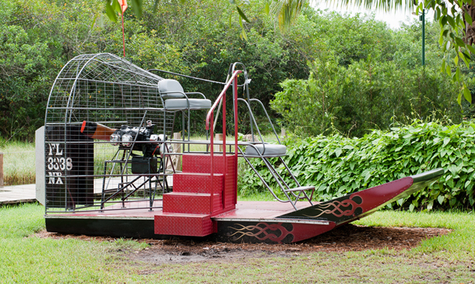 Red and Black Airboat
